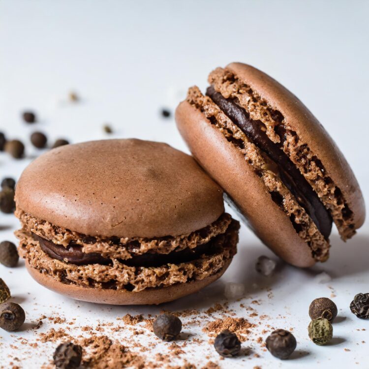 Macaron choco poivre frais